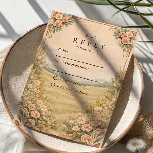 Western Desert Floral Arch Wedding OSA Kort (Skapare uppladdad)