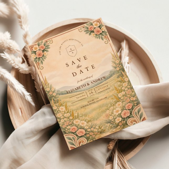 Western Desert Floral Arch Wedding Spara Datumet (Skapare uppladdad)