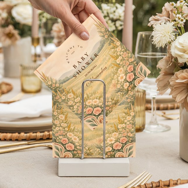 Western Desert Floral Baby Shower Pappersservett (Skapare uppladdad)