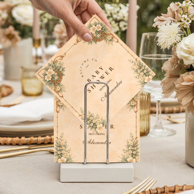 Western Desert Horseshoe Baby Shower Pappersservett (Skapare uppladdad)