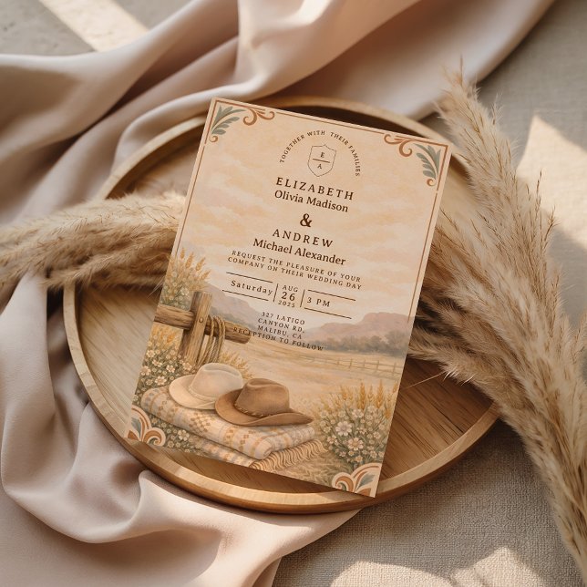 Western Desert Ranch Wedding Inbjudningar (Skapare uppladdad)