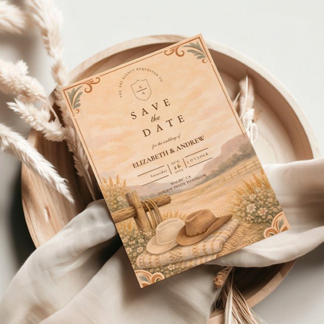 Western Desert Ranch Wedding Spara Datumet (Skapare uppladdad)