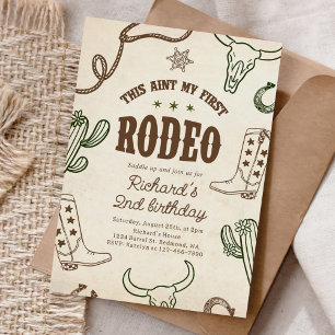 Western Det här är inte min första rodeo 2:a födel Inbjudningar