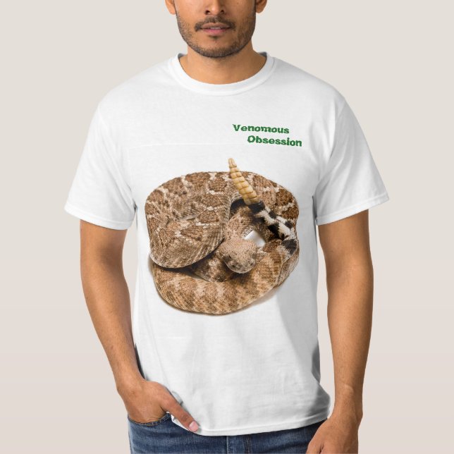 Western Diamondbackskallerorm för Venomous Tee (Framsida)