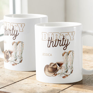 Western Dirty Thirty Cowgirl 30-årsfest Kaffemugg