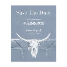 Western Dusty Blue White Rustic Distress Budget