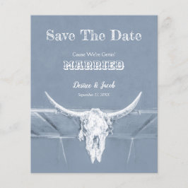 Western Dusty Blue White Rustic Distress Budget