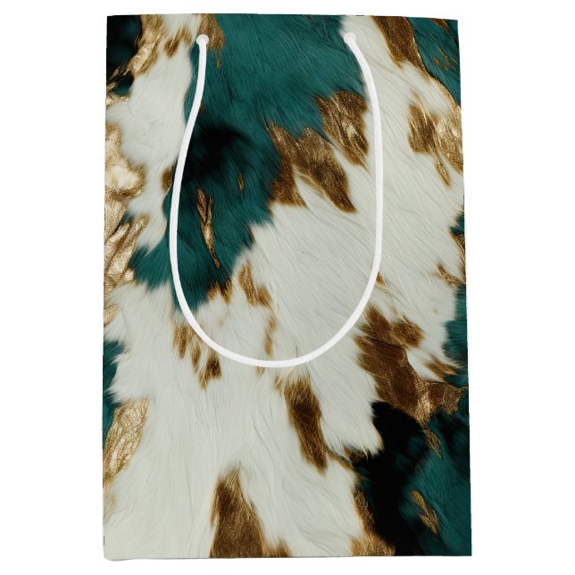 Western Emerald Guld White Cowhide (Framsidan)
