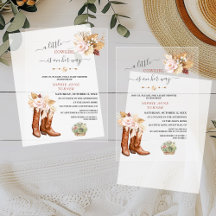 Western En liten cowgirl blomsterstövlar baby show