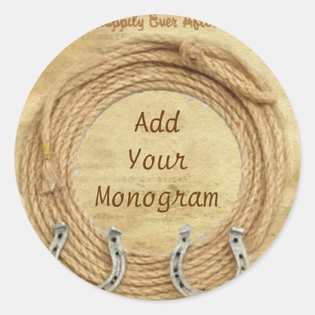 Western etikett för kuvertförslutning för tema (Framsida)