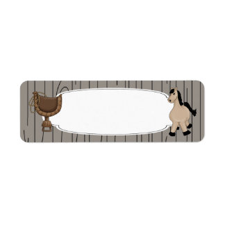 Western etikett för land returadress etikett