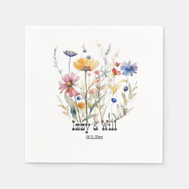 Western Fall Wildblomma Terra Cotta Blue Anpassnin Pappersservett