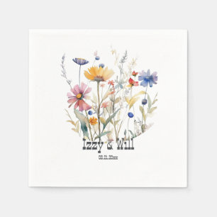 Western Fall Wildblomma Terra Cotta Blue Anpassnin Pappersservett