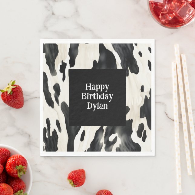 Western Farm Animal Cow Pappersservett (Insitu)