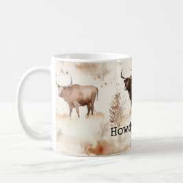 Western Farm Animal Highland Cow Kaffemugg