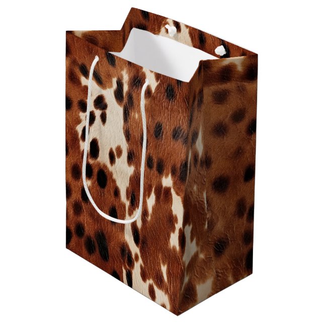 Western Farm Brown Cream Cowhide (Framsidan Vinklad)