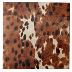 Western Farm Brown Cream Cowhide Kakelplatta