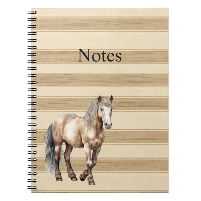 Western Farm Cream Rand Horse Anteckningsbok (Framsidan)