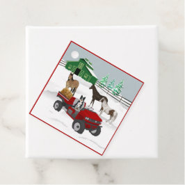 Western Farm Horse Ranch Red ATV Hund och Barn Gåvor Etiketter