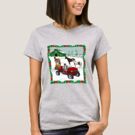 Western Farm Horse Ranch Red ATV Hund och Barn T Shirt