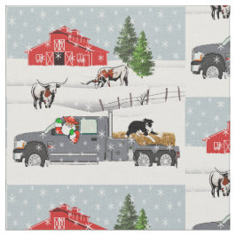 Western Farm Ranch Santa Cattle and Hund Tyg