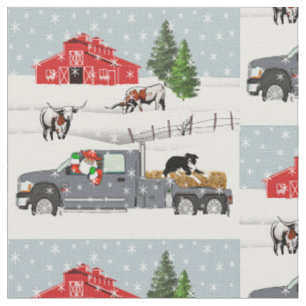 Western Farm Ranch Santa Cattle and Hund Tyg