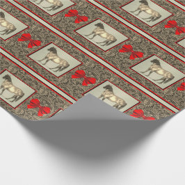 Western Faux bearbetad lädertryck och häst Presentpapper