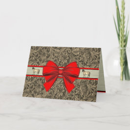 Western Faux Tooled Leather Skriv ut jul Kort