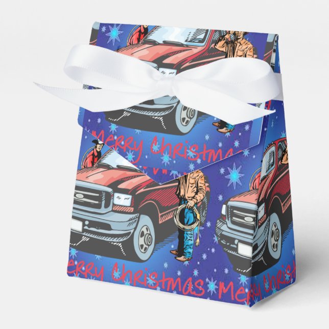 Western favoritruta för julfest presentaskar (Framsidan Sidan)