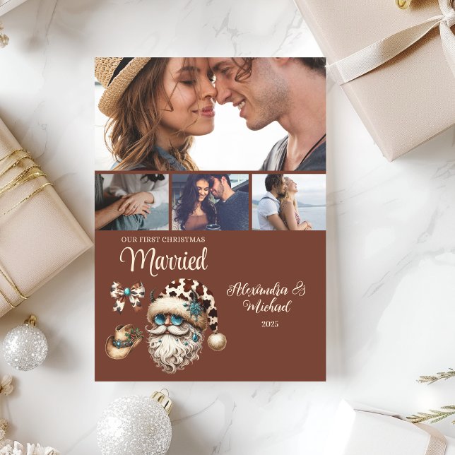 Western First Christmas Married 4 Photo  Julkort (Skapare uppladdad)