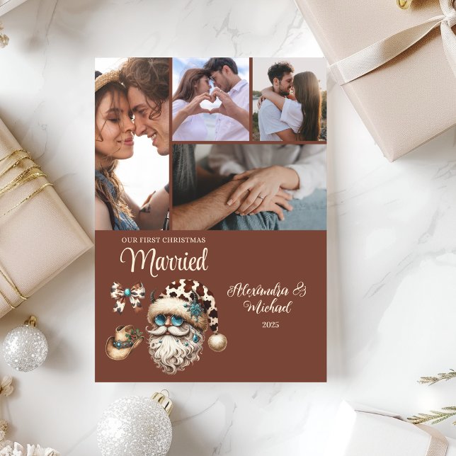 Western First Christmas Married 5 Photo  Julkort (Skapare uppladdad)
