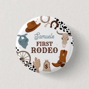 Western First Rodeo Vilda western Boy First Birthd Knapp