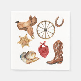 Western First Rodeo Vilda western Cowboy Napkin Pappersservett