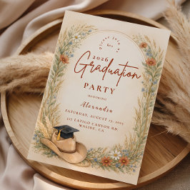 Western Floral Graduation Party Inbjudningar