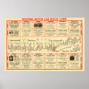 Western flygvägshandbok för motorfordonPanoramic K Poster