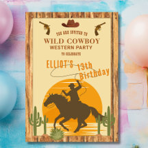 western födelsedag för vild cowboy