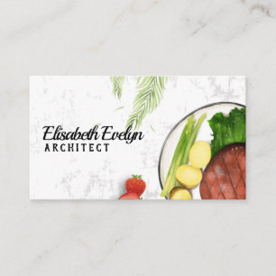Western Food Struktur minimalist Visitkort