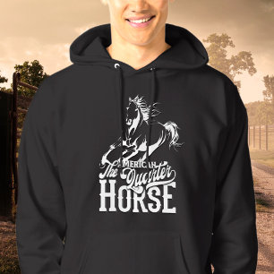 Western för amerikansk kvartershäst Cowboy Cowgirl Hoodie
