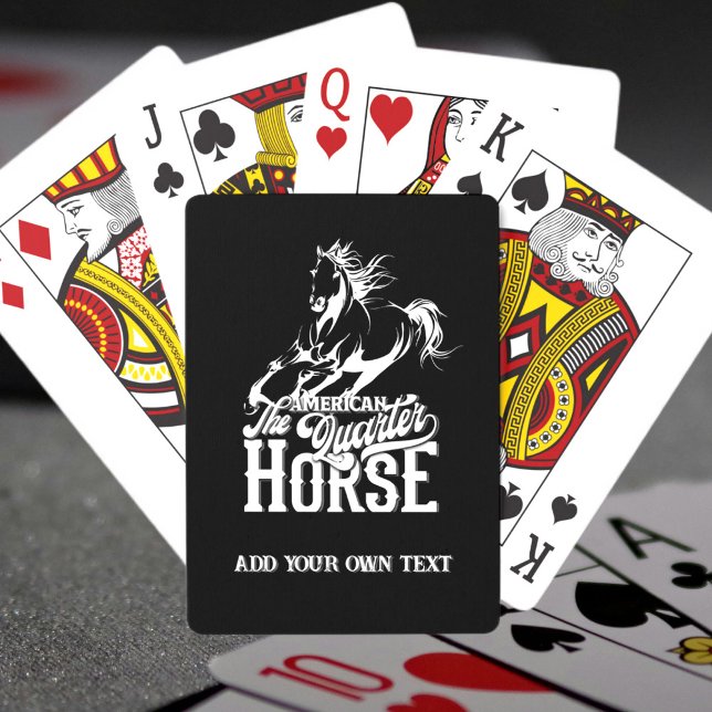 Western för amerikansk kvartershäst Cowboy vilda w Casinokort (American quarter horse Cowboy wild west western Playing Cards)