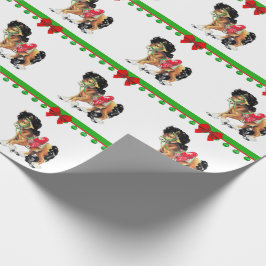 Western för jul hästponny lite med sadeln presentpapper