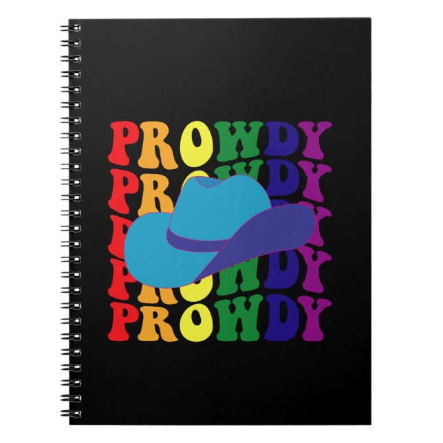 Western för Prowdy Rodeo Howdy Cowboy Cowgirl LGBT Anteckningsbok (Framsidan)