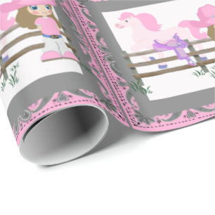 Western för Rodeo för Cowgirlhäst lite sadel Presentpapper
