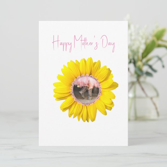 Western Foral gula solrosstövlar mors dag Julkort (Stående Fram)