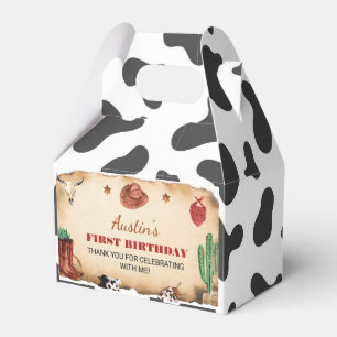 Western första rodeo Cowboy Birthday-favoritruta Presentaskar