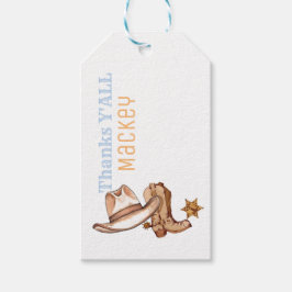 Western första rodeo-Födelsedagsfest Papper plåt Presentetikett