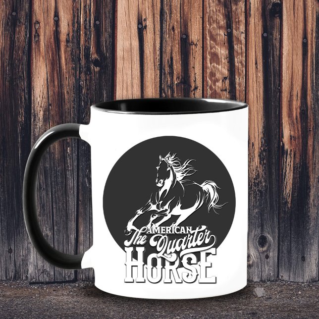 Western från Cowgirl Cowboy Kaffemugg (The american quarter horse design. Cowgirl, cowboy, wild west, western graphic design.)