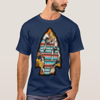 Western Girl Land Serape Cowhide Cactus Arrowhe T Shirt