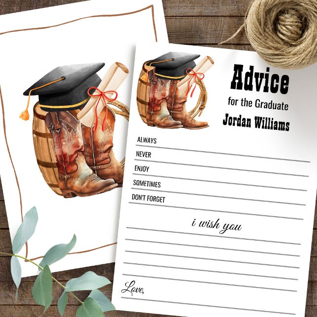 Western Graduation Advice for Graduate Card Inbjudningar (Skapare uppladdad)