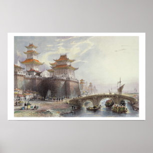 Western grind av Peking, c.1850 (färglithoen) Poster