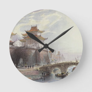 Western grind av Peking, c.1850 (färglithoen) Rund Klocka